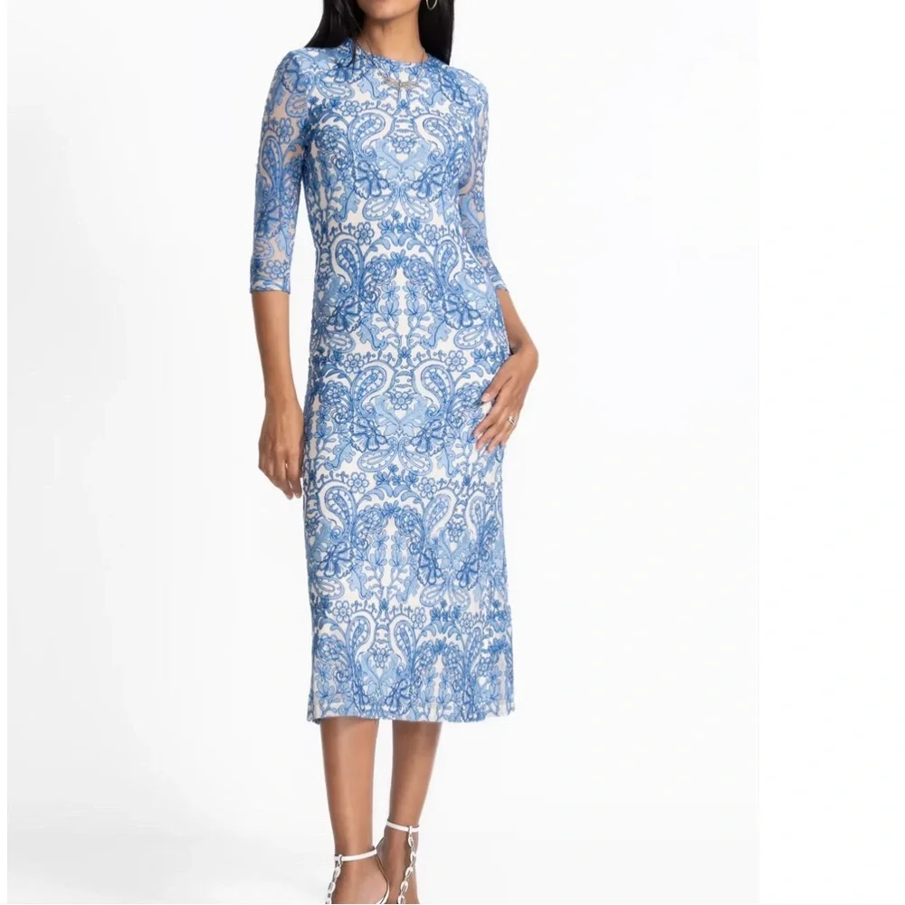 New without tags. Jade by Johnny Was WYNIFRED MESH MIDI DRESS - Picture 1 of 4